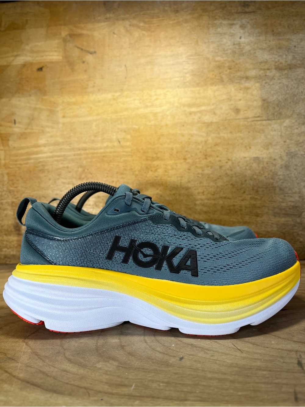 Hoka One One Bondi 8 Womens Size 10 Wide Running Shoes Sneakers Goblin Blue